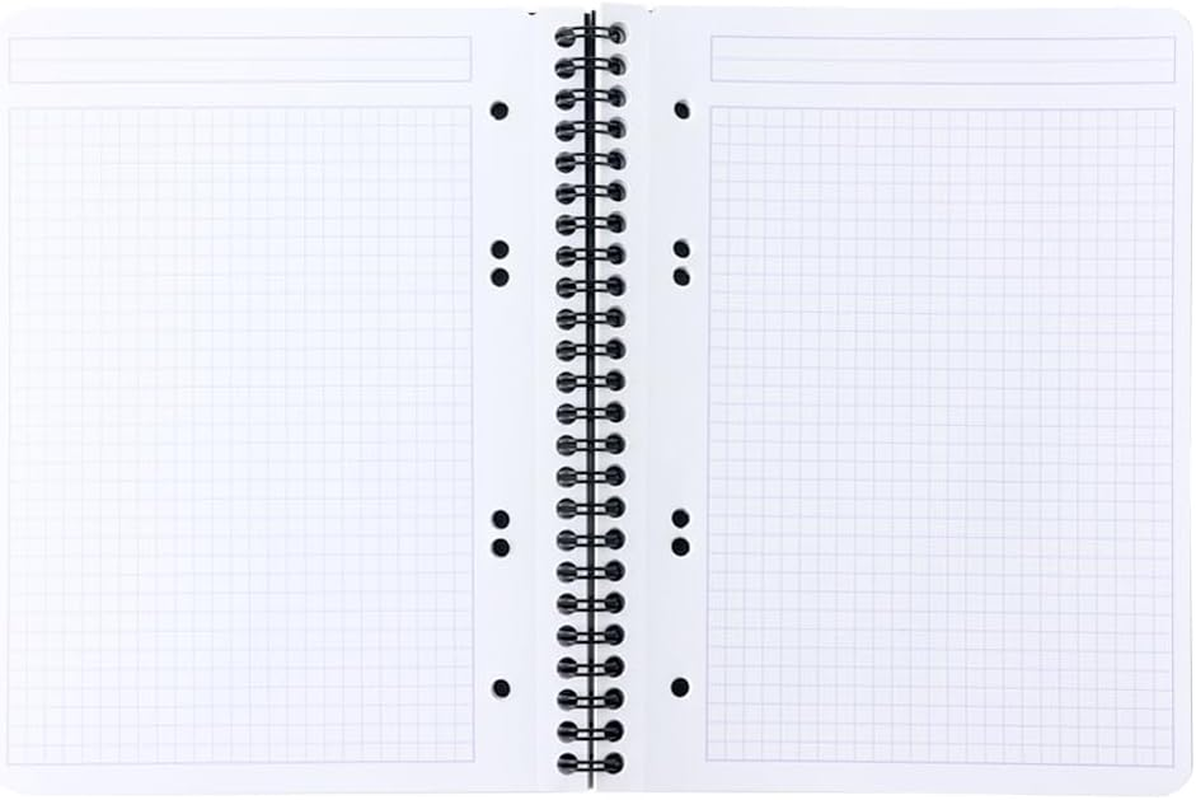 Rhodia Rhodiactive Greenbook 119913C Spiral Notebook, Squared, DIN A5+, 16 X 21 Cm, 80 Sheets Micro-Perforated, 4-Hole Punched, 100% Recycled Paper, 90, Black, Pack of 1 image number 2