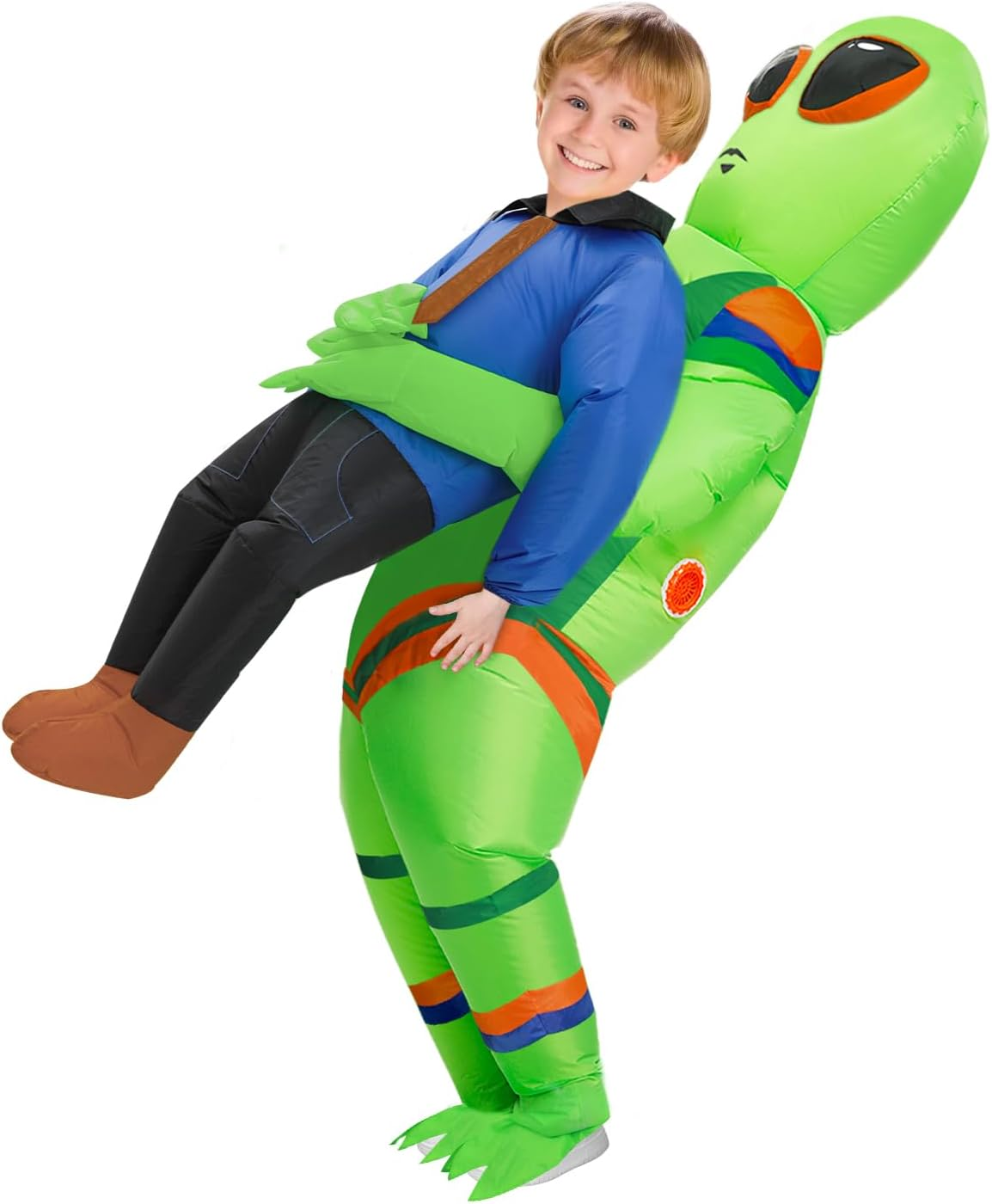 Inflatable Alien Costume for Adult Kids Blow up Alien Halloween Costumes Alien Abduction Costume Cosplay Party