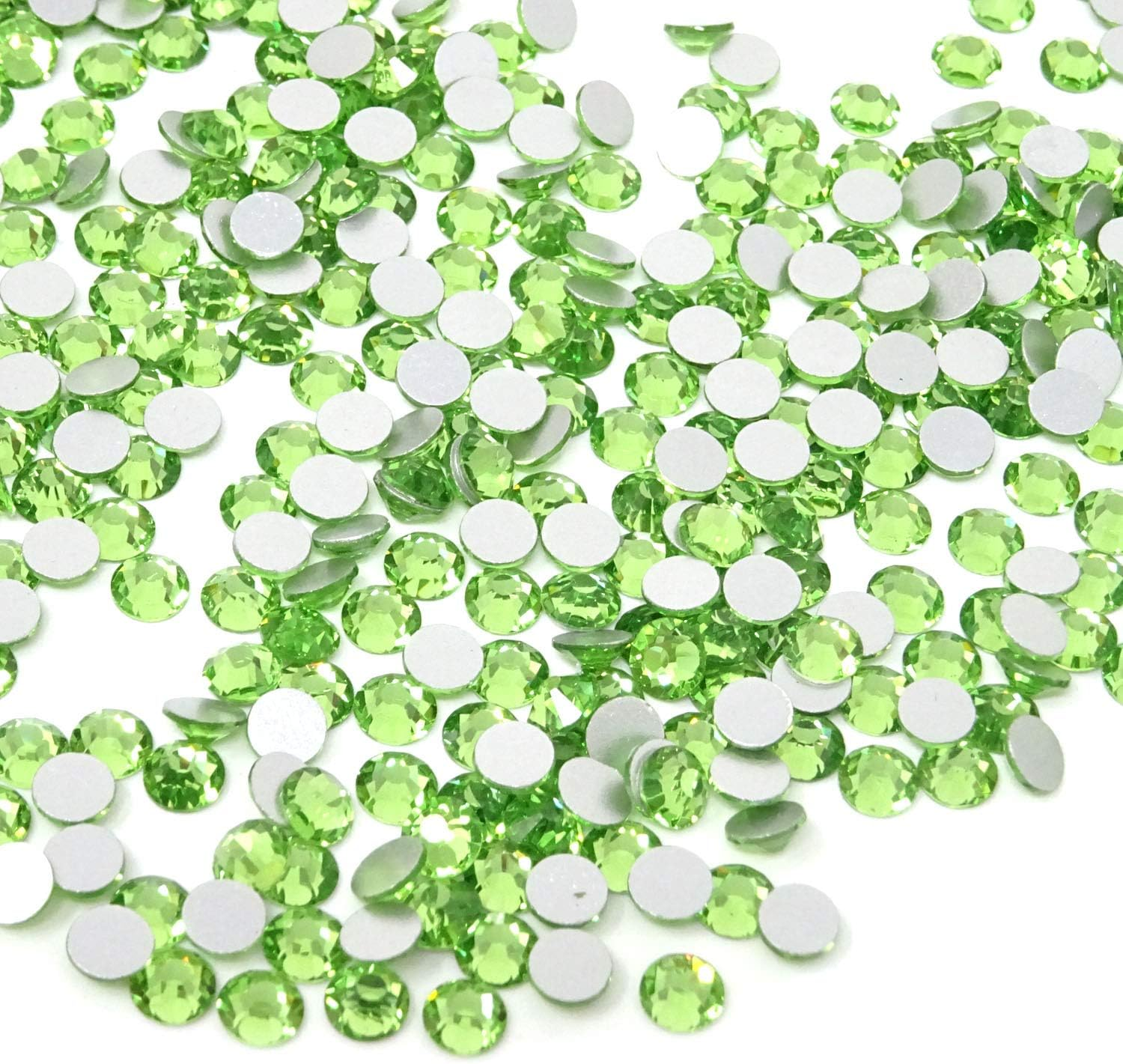 Honbay 1440PCS 5Mm Ss20 Sparkly round Flatback Rhinestones Crystals, Non-Self-Adhesive (Light Green) - Dark Purple image number 3