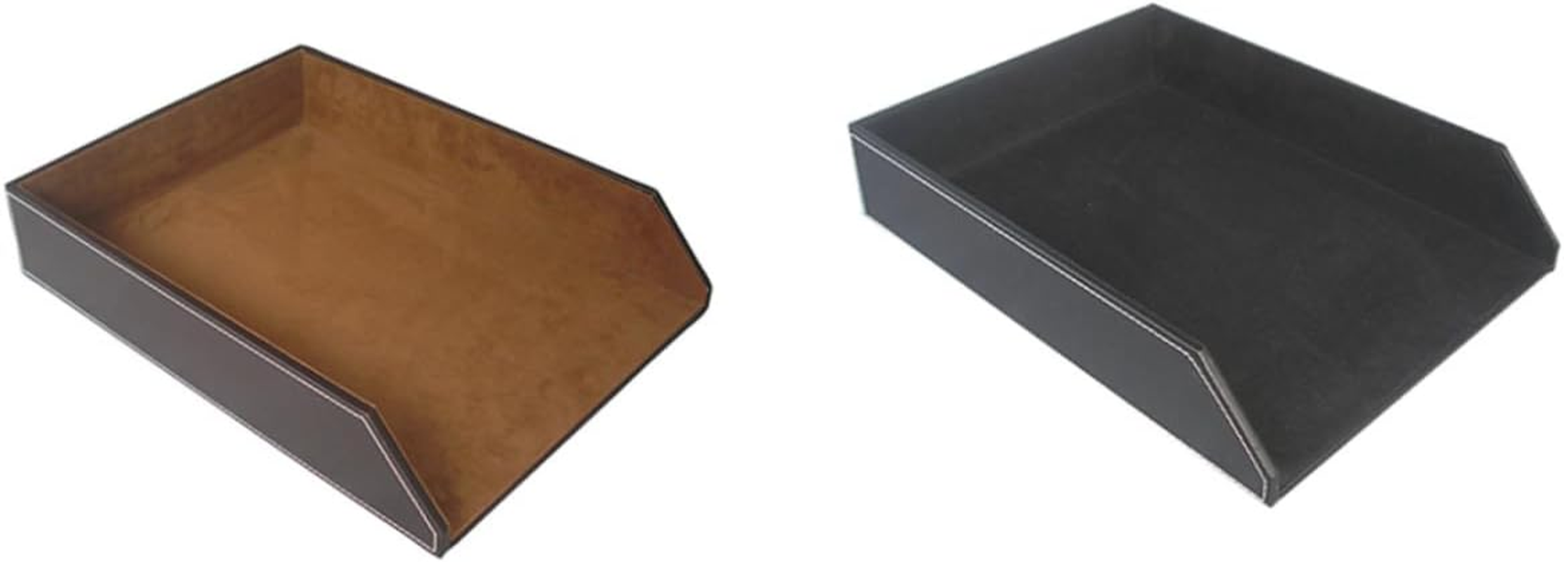 A4 Paper Storage Tray File Document Organizer Black Single-Layer Desktop File Holder Tray for Home School Office Desk Accessories image number 2