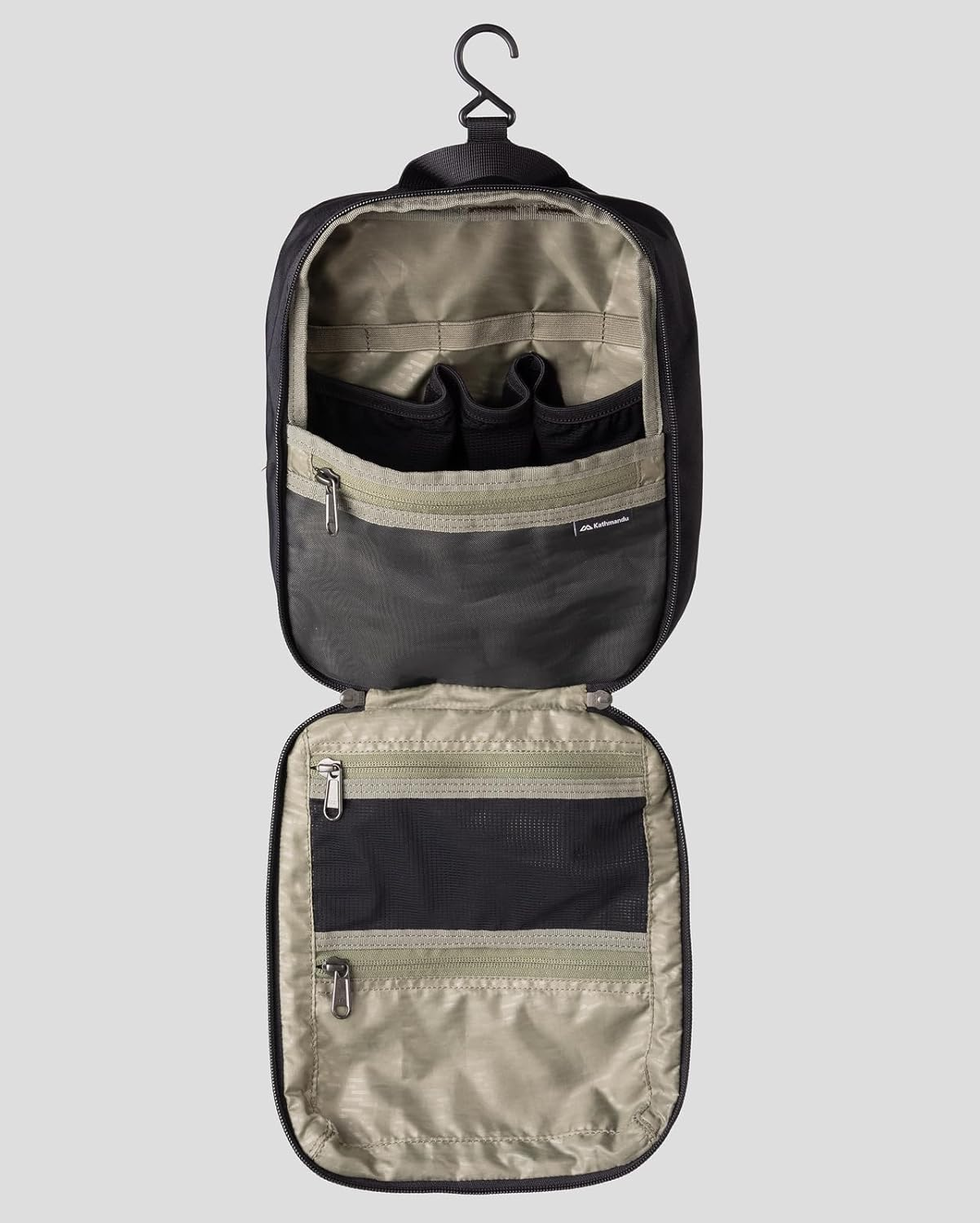 Kathmandu Hanging Toiletry Kit Bag Unisex Black ONE image number 1