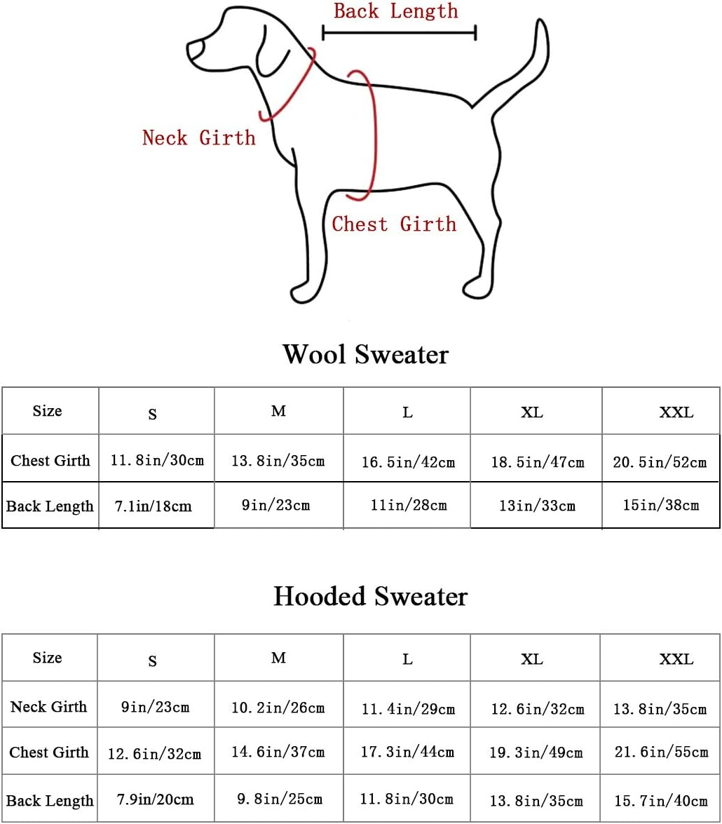 2 Pack Pet Dog Clothes Knitwear Dog Sweater Dog Hoodie Sweatshirts Soft Thickening Warm Pup for Small Dogs Chihuahua Coat Clothing Puppy Cat Custume (Pink, Small)