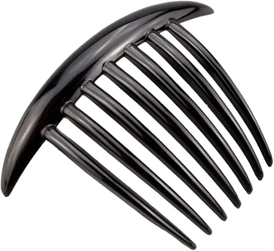 Women'S French Twist Combs Plastic Side Hair Comb with Seven Tooth - Set of 6 (3 Colors, Each 2Pcs) image number 2