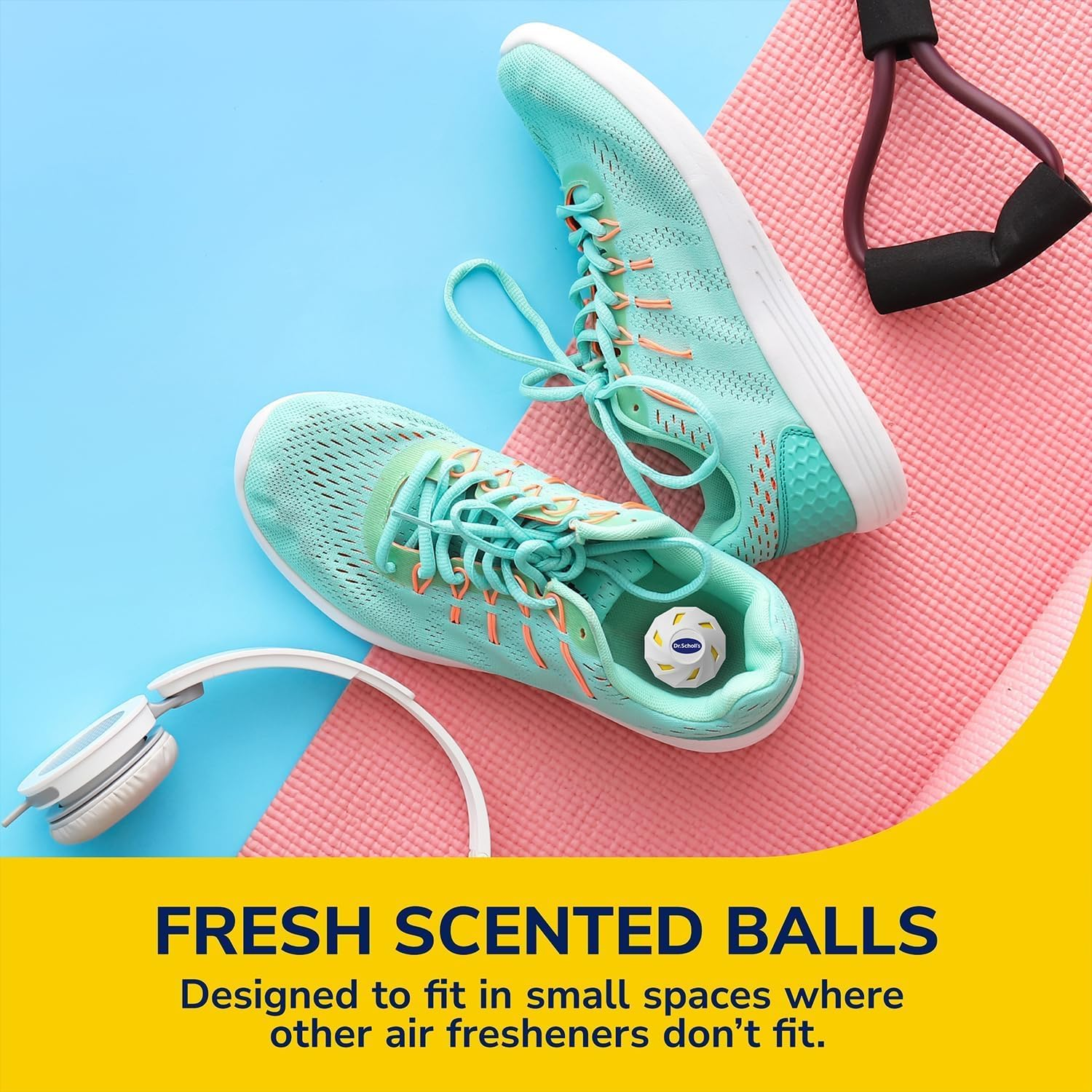 Dr. Scholl'S Shoe Deodoriser Balls - Keeps Shoes, Football Boots, Gym Bags Smelling Fresh, Clinically Tested Shoe Deodoriser with All-Day Freshness, Reusable and Long-Lasting, Shoe Odour Eliminator image number 2