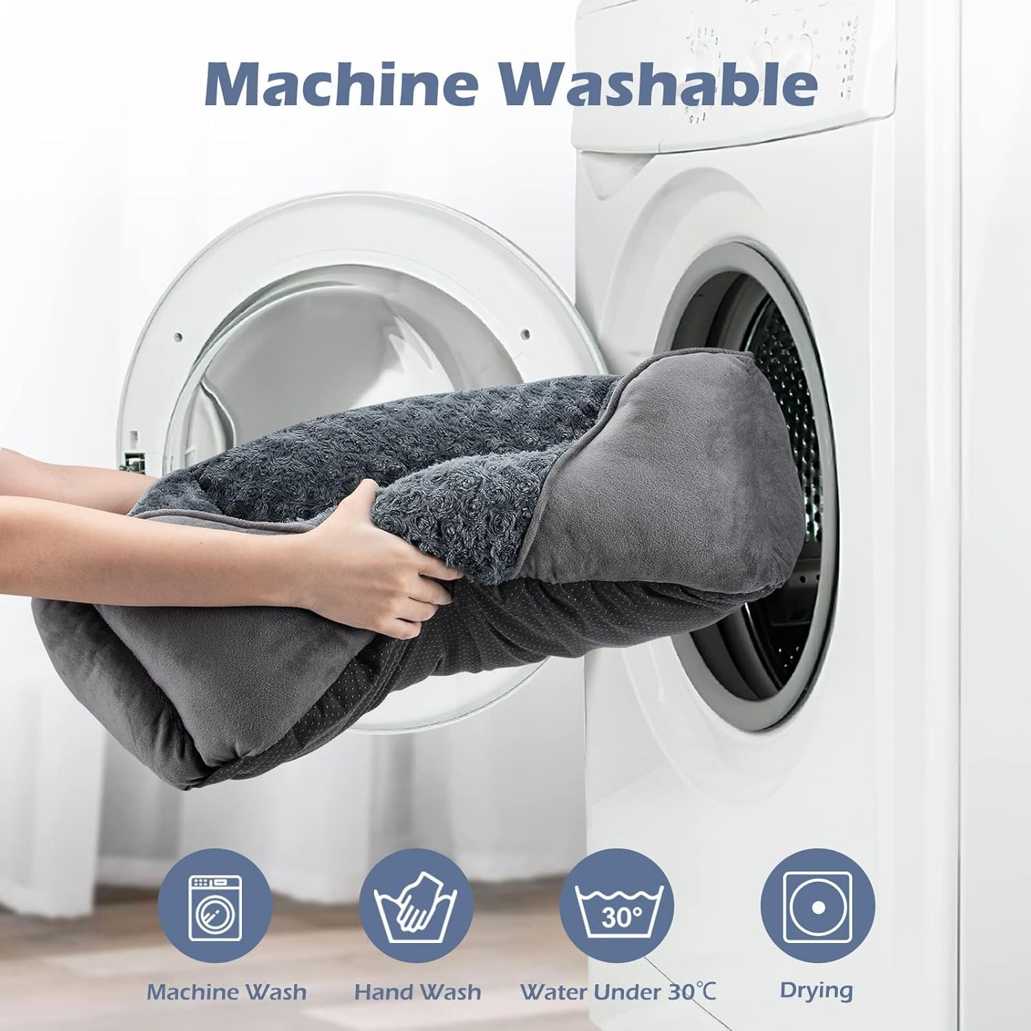 Roolisspa Dog Bed for Small Dogs - Calming Soft Pet Sofa with Anti-Anxiety Design, Durable Washable Rectangle Couch image number 1