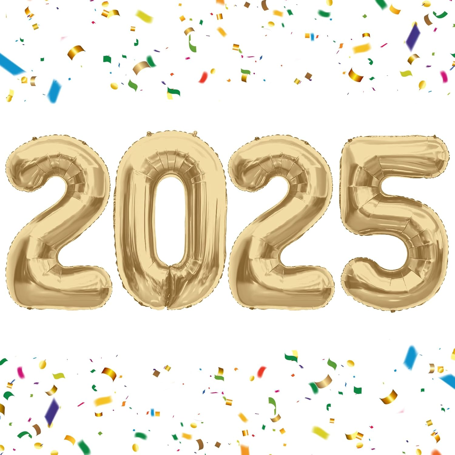 2025 Balloons Mute Gold 2025 Number Balloons New Year Decorations 2025 Numbers 40 Inch Large 2025 Mylar Foil Balloons for 2025 New Years Eve Party Supplies Graduation Christmas Birthday Anniversary image number 5