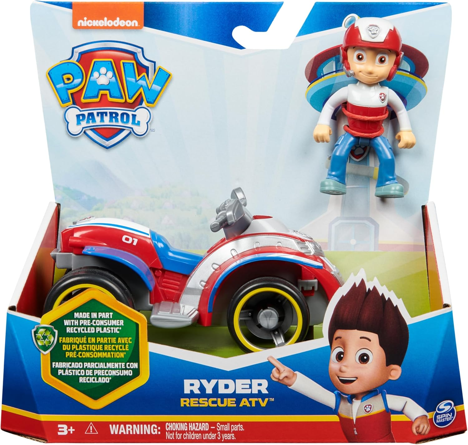 PAW Patrol, Ryder&rsquo;S Rescue ATV, Toy Vehicle with Collectible Action Figure, Sustainably Minded Kids&rsquo; Toys for Boys & Girls Aged 3 and Up image number 5