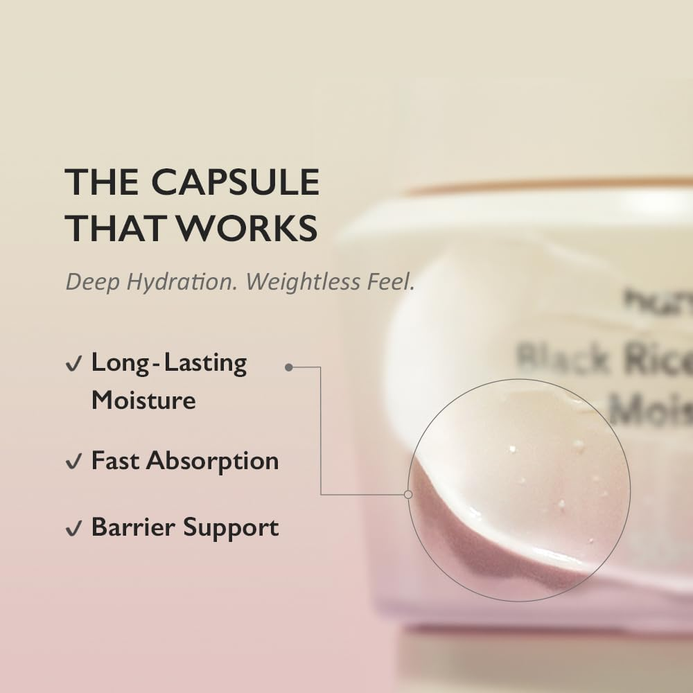 HARUHARU Wonder Black Rice 5 Ceramide Barrier Moisturizing Cream, Daily Skin Barrier Care, Long-Lasting Hydration, Soothing & Nourishing, Ceramide Capsules, Korean Skincare 50Ml image number 4