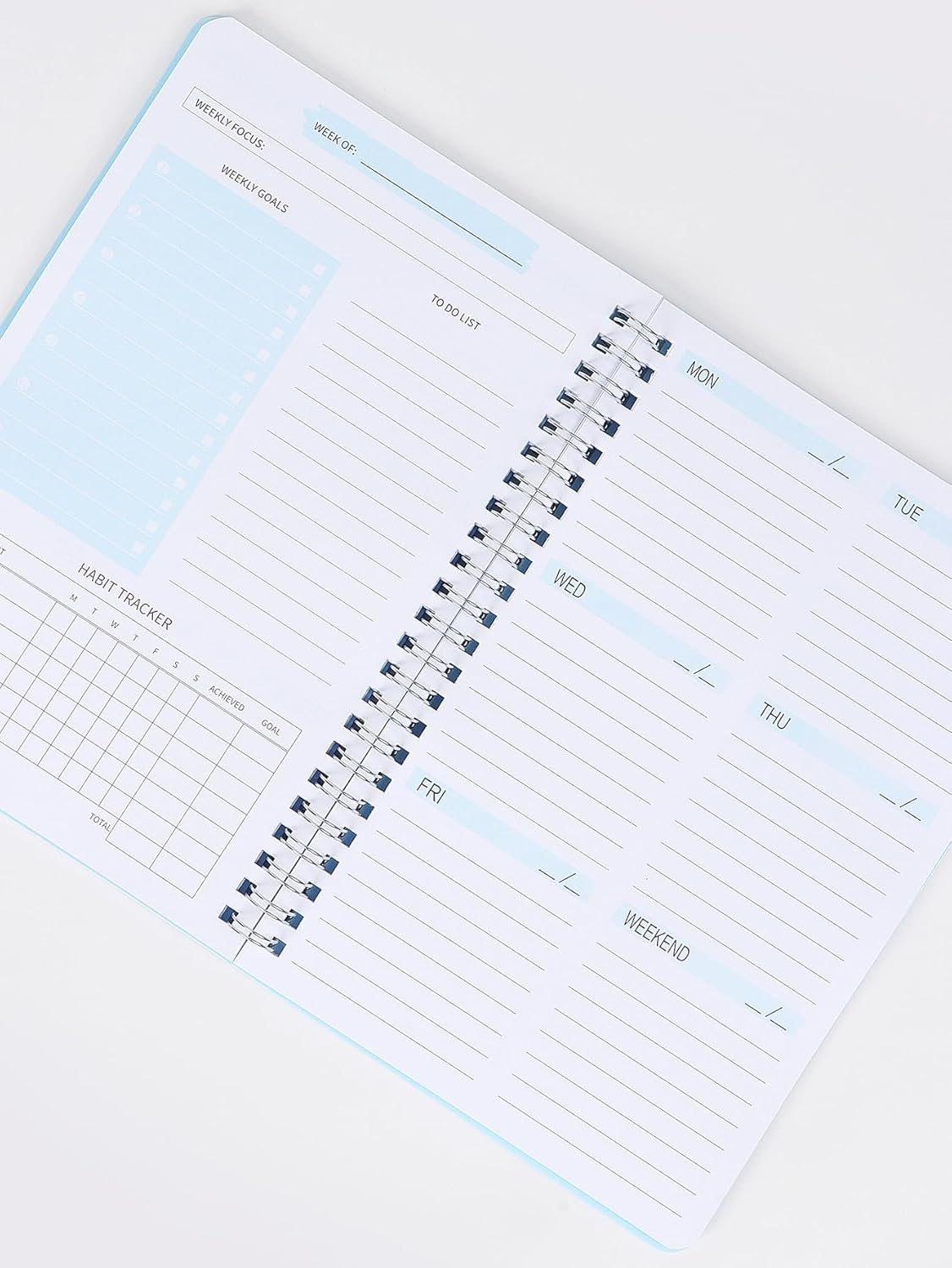 Weforu A5 Weekly Planner Organizer Book with To-Do List,Weekly Goals,Habit Tracker for 52 Weeks Planning Notebook 8.5"X 6" Inch (Pink) image number 5