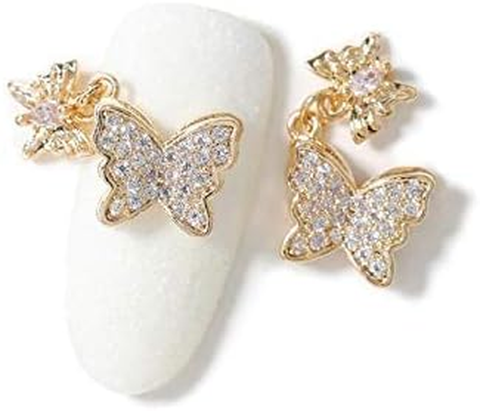 HANGQINGHENG 2-Piece Nail Jewelry Zircon Rhinestone Decoration Alloy Nail Decoration (Color : 159 22) image number 4