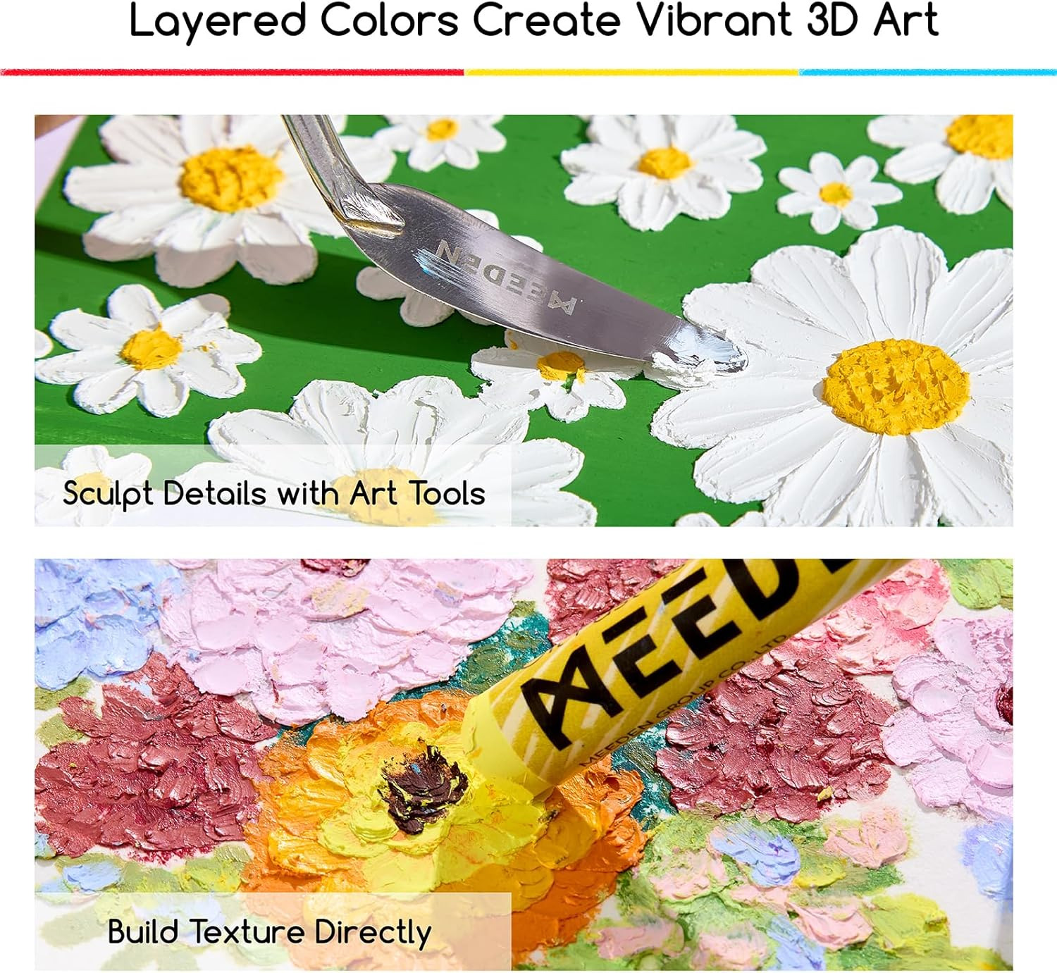 MEEDEN Soft Oil Pastels Set: 48 Colors with Extra 4 White Oil Pastels for Artists Beginners Adults Teachers - Vibrant Oil Pastels Crayons for Art Painting & Drawing, Blending, Layering, Shading image number 5