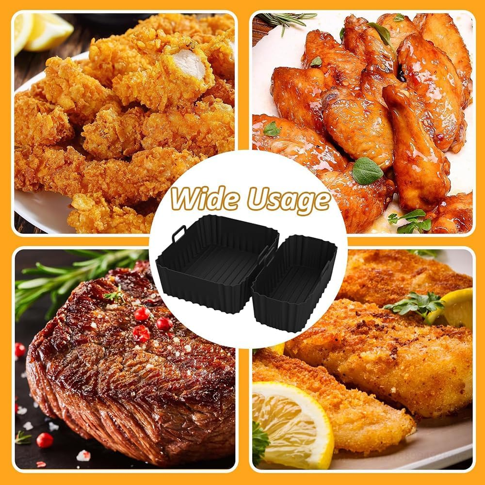 Silicone Air Fryer Liner，Compatible for Philips Dual Basket 3000 Series 6L/3L, Reusable Airfryer Accessories image number 2
