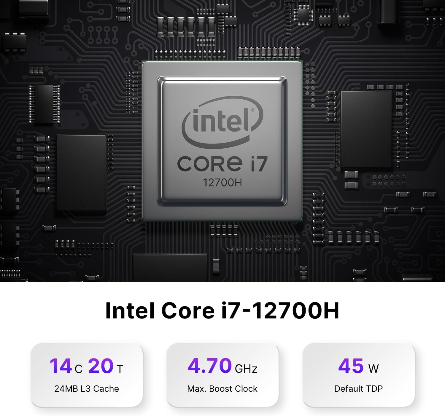 Gaming Mini PC ORIGIMAGIC N3,Windows 11 Pro Intel Core I7-12700H 32GB DDR4 3200Mhz 512GB M.2 Nvme SSD | 2.5G LAN | Wi-Fi 6 | Bluetooth 5.2 | USB 3.2Gen2*3 | Quad Display(2*Hdmi+2*Thunderbolt 4)