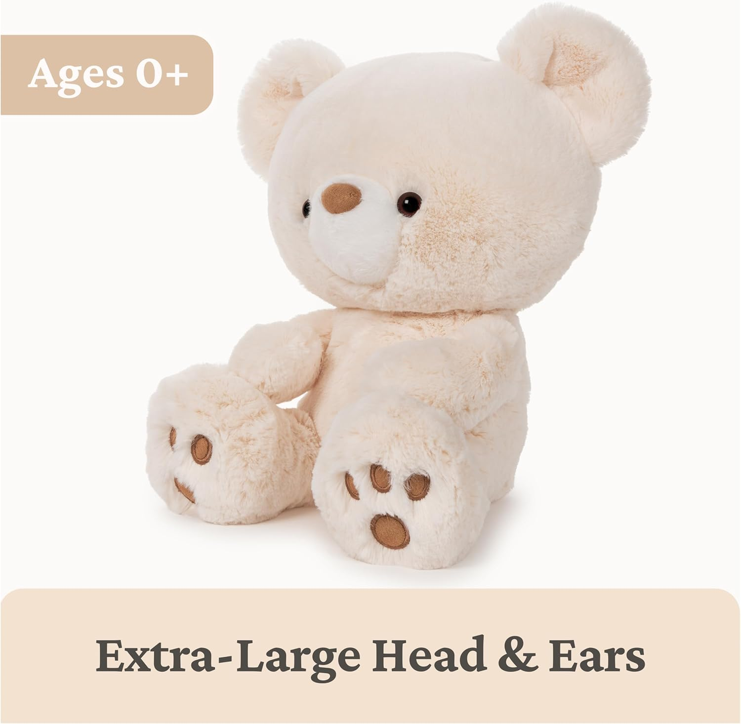 Gund Bear Kai Stuffed Animal Plush Toy, Vanilla, Small (30 Cm Size) image number 2