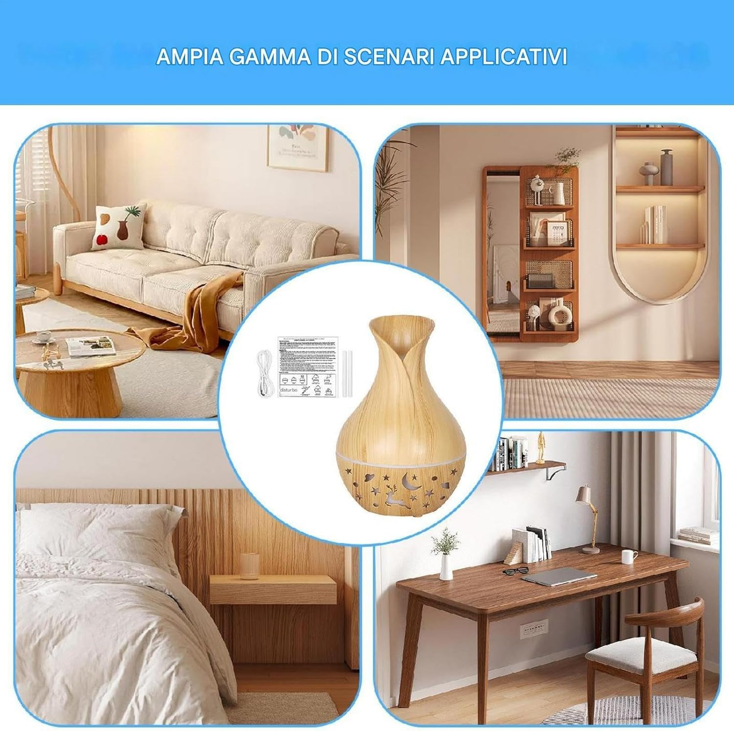 Aromatherapy Diffuser - 200 Ml Aromatherapy Diffuser with Colorful LED Lighting | Upgrade Aroma Diffuser for Large Rooms | Fog Diffusers image number 6