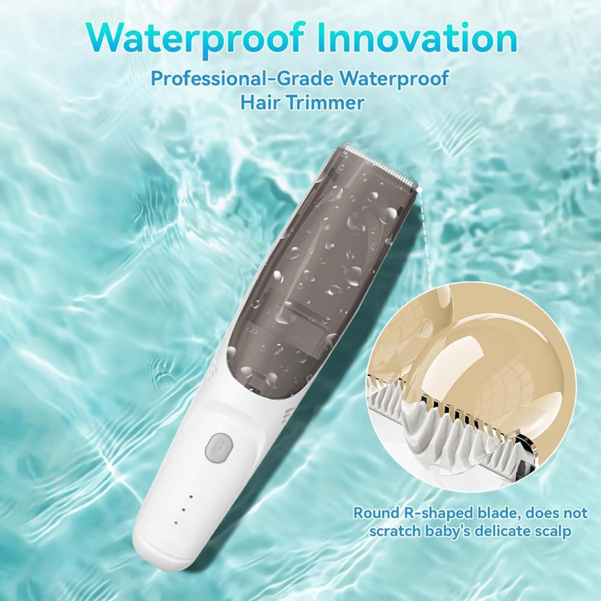 Vacuum Baby Hair Clippers, Hair Trimmer for Kids & Men, Electric Haircut Kit with Dual Motor Power, IPX7 Waterproof Professional Hair Trimmer image number 1