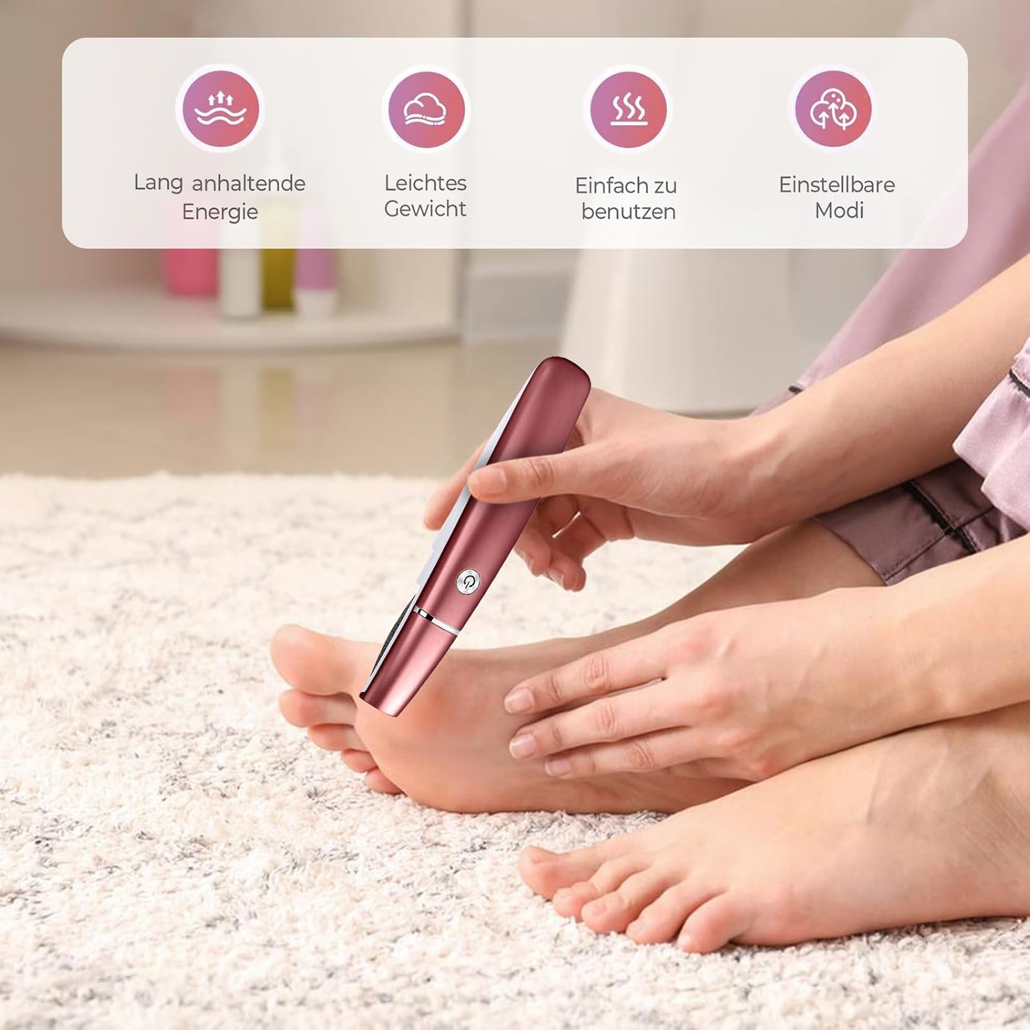 Evnbhgyu Electric Callus Remover for Feet - Foot Callus Remover Tool Electric | Rechargeable Grinder Scrubber Pedicure Kit for Women Men Hard Rough Cracked Dead Skin Heel Care - Blue image number 4