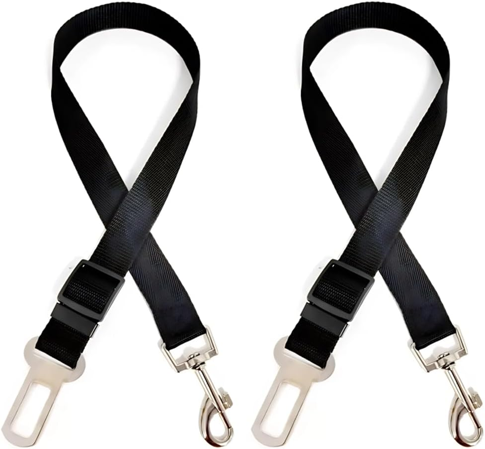 Ram&reg; 2 X Dog Car Seat Belts 70CM Adjustable Car Seatbelt Harness Strap for Dogs Cat Travel Strong Durable Clip on Pet Travel Seat Belt image number 5