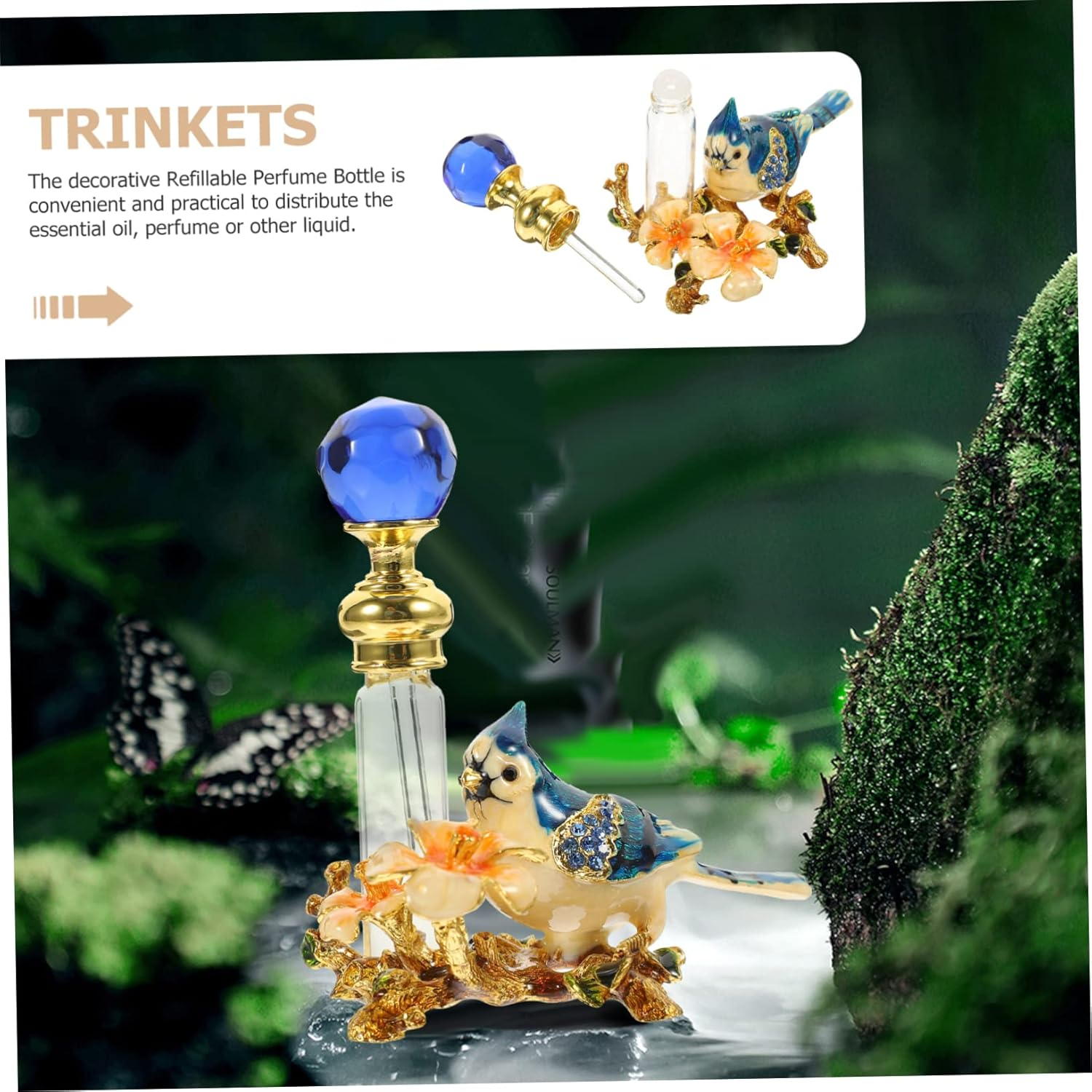 Vintage Essential Oil Bottle Empty Perfume Sample Container Elegant Design for Diy Fragrance Mixing and Desktop Decor image number 1