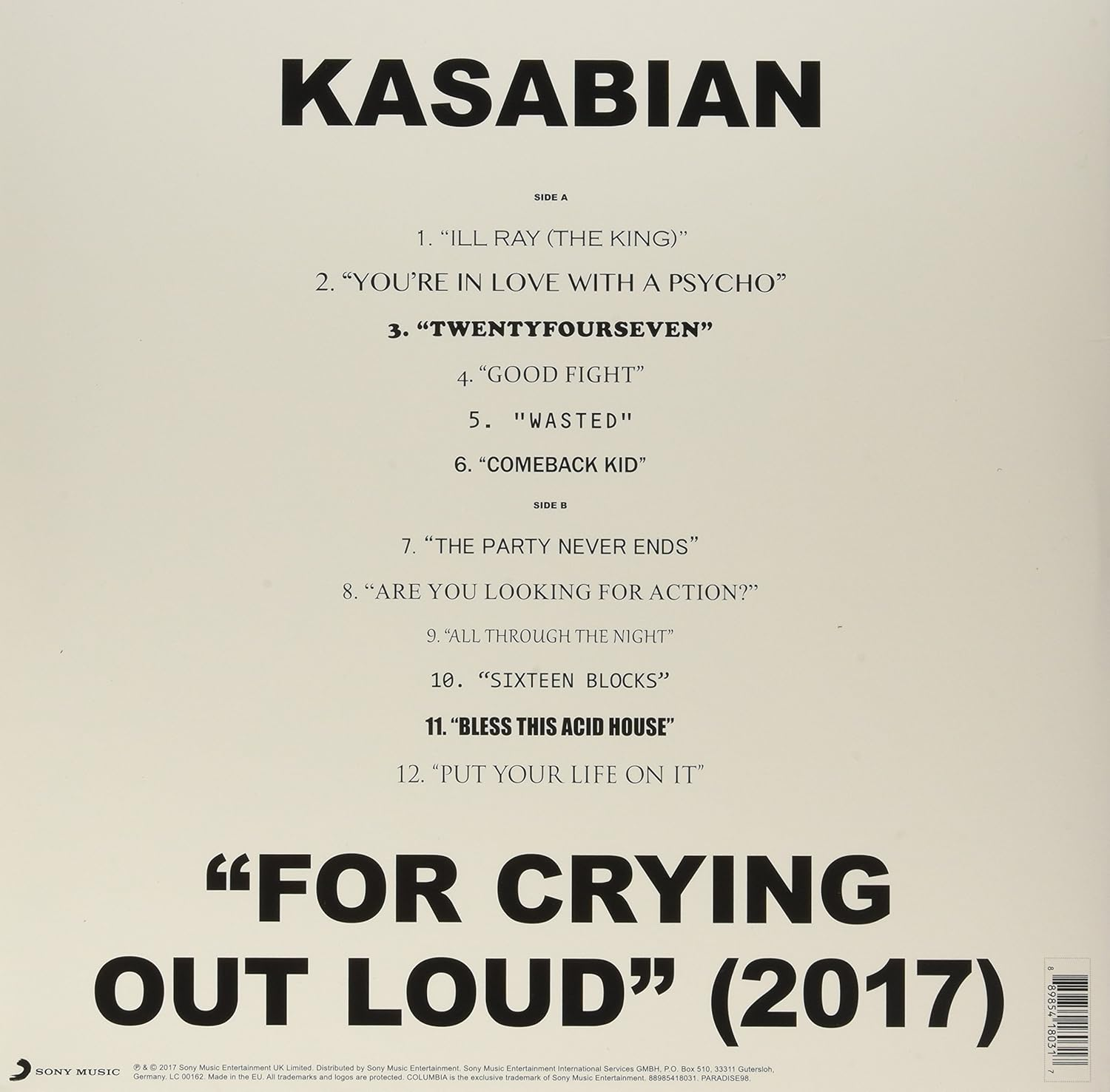 FOR CRYING OUT LOUD image number 1