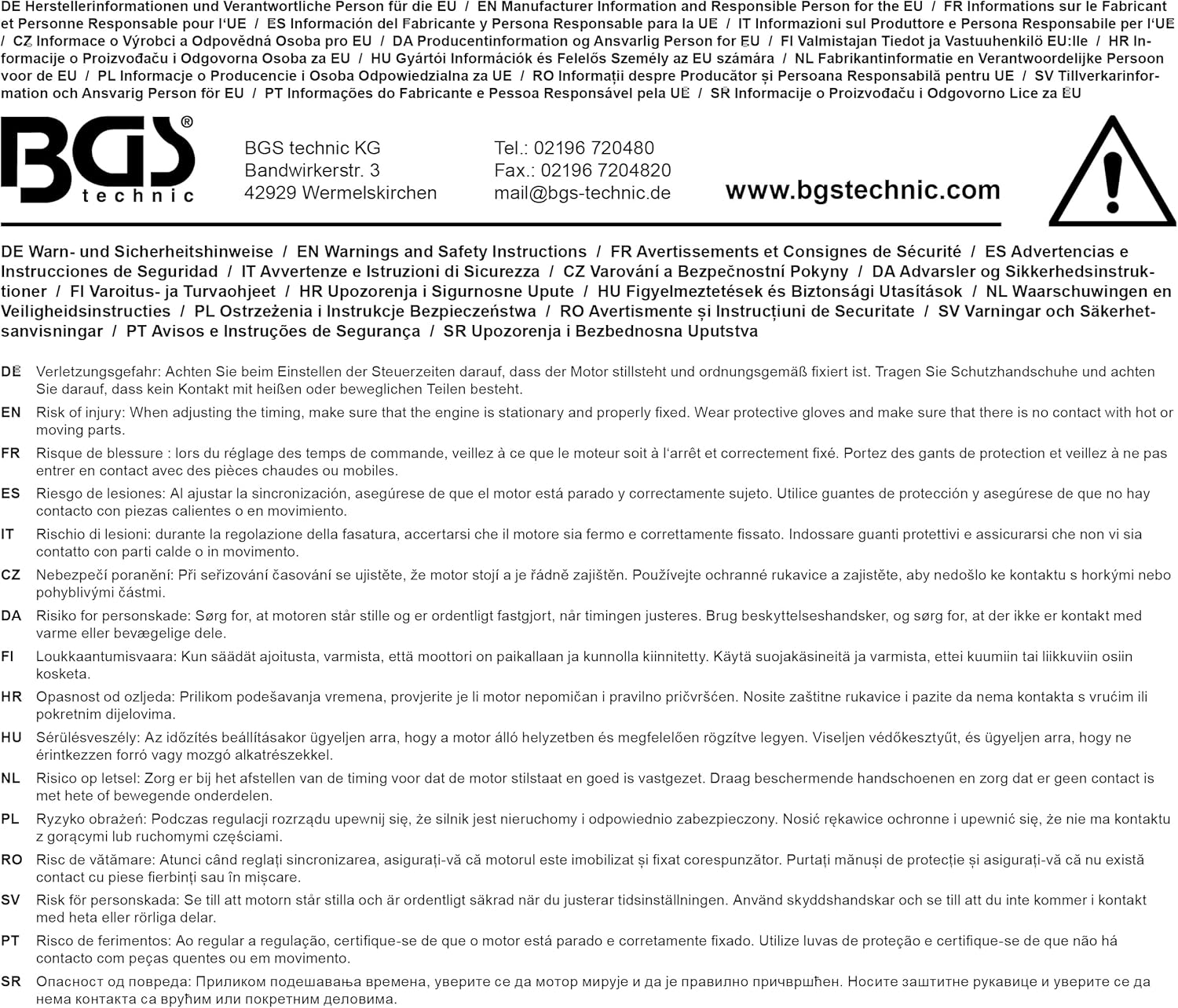 BGS 9206 High Pressure Pump Wheel Puller for VAG 2.0 Tdi CR