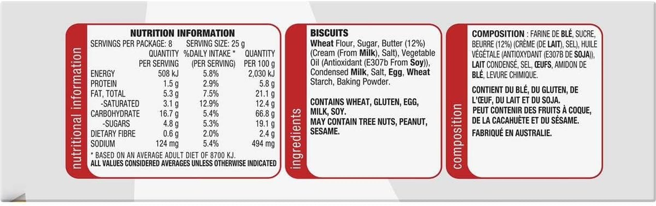 Arnott'S Mini Scotch Finger Biscuits 8 Pack image number 1