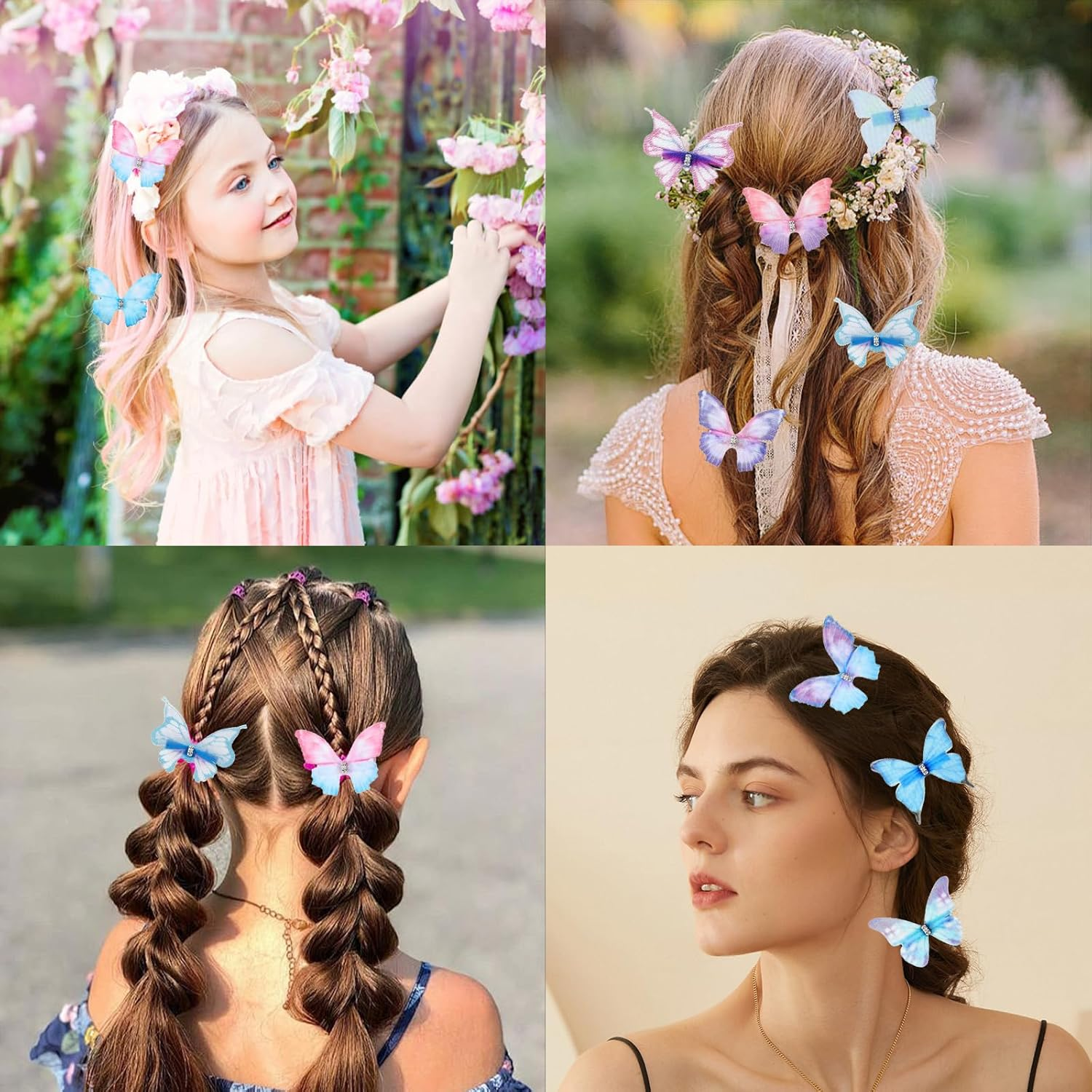 Butterfly Hair Clips, Pack of 20 Hair Accessories, Butterfly, 3D Butterfly Hair Clip, Butterfly Hair Clip, Butterfly Headband, Gifts for Women and Girls image number 3