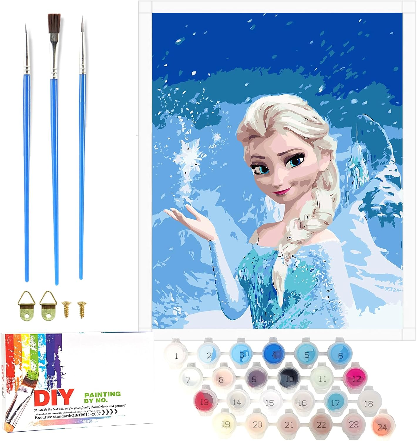 Lixkuokuo Painting by Numbers for Adults Beginners, 40 X 50 Cm, Hary Pote Hogwas Magic School Painting with Canvas Brushes, Acrylic Paints, Large DIY Castle Painting, Craft Set for Home Decoration And