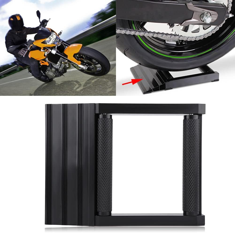 Motorcycle Cleaning Stand, Motorcycle Stand Rim Cleaner Roller Stand Wheel Turning Aid Rear Tyre Cleaning Aid Chain Care for Tyre Cleaning Chain Lubrication