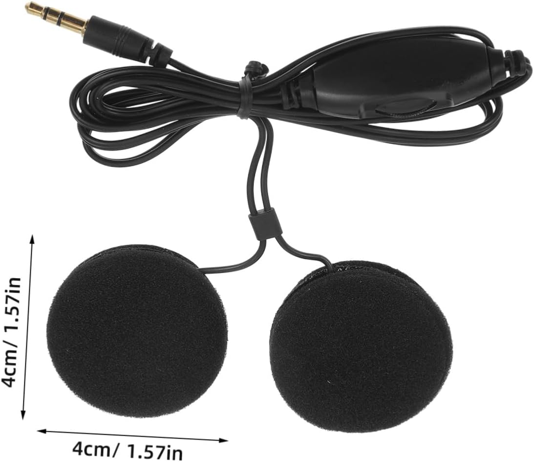 ABOOFAN 2Pcs Motorcycle Helmet Headphones Black Earphone for Rider Mic Outdoor Use Helmet Earphone Accessory image number 2