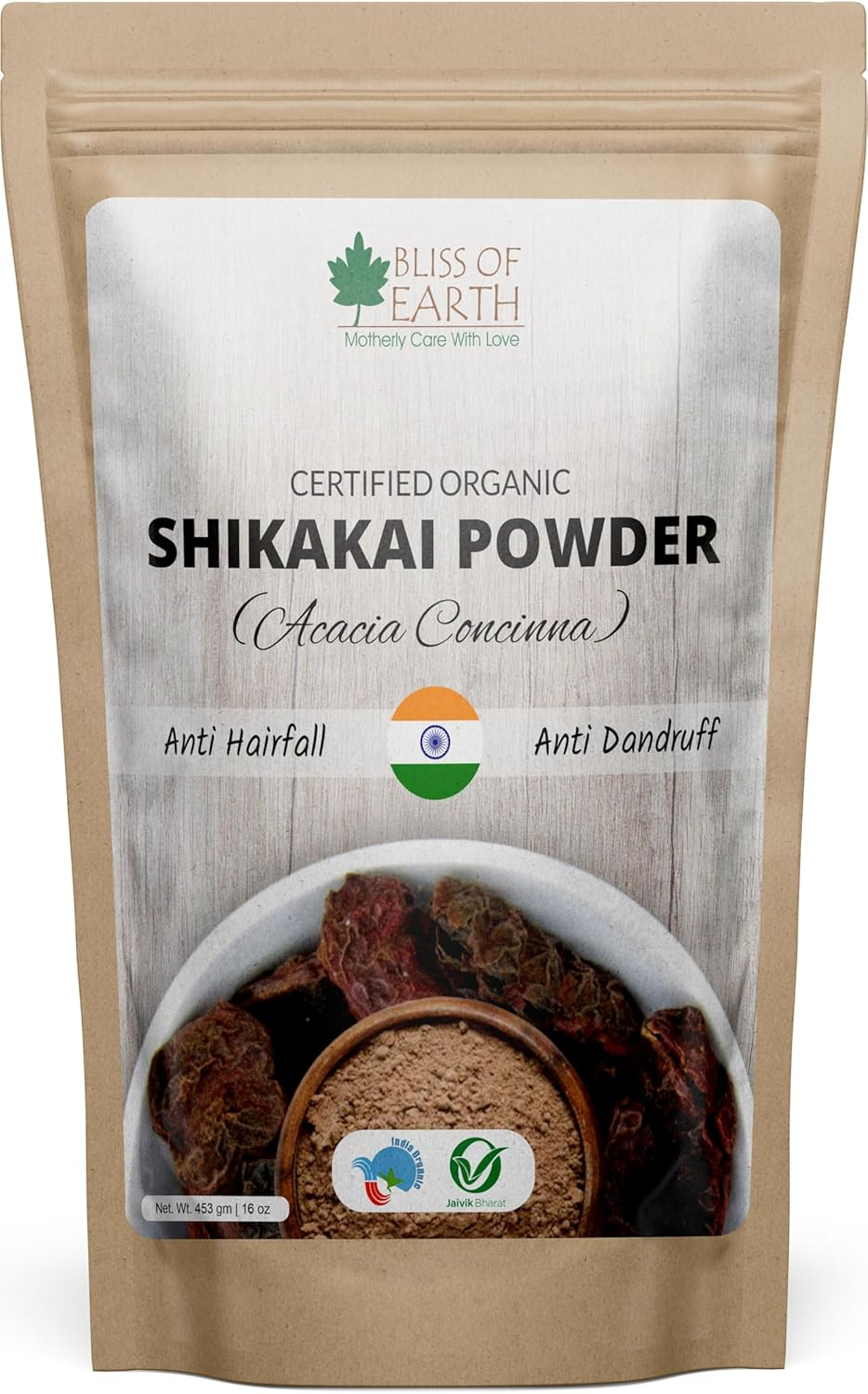 453GM USDA Organic Shikakai Powder for Hair Growth image number 1