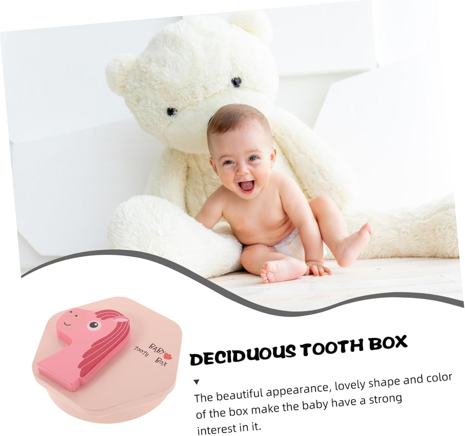 Cute Tooth Fairy Box Wooden Tooth Keepsake Storage Collection Box for Boys and Girls for Boys Girls