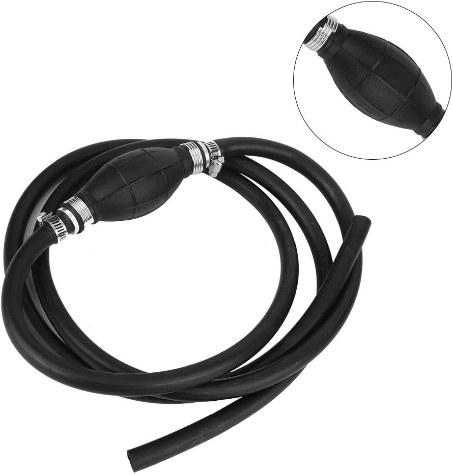 Fuel Gas Line Assembly Rubber 3/8 Inch Fuel Hose with 360 Degree Hose Clamps 193Cm Universal Line Suitable for Marine Boats Rvs Tractors and Caravans image number 3