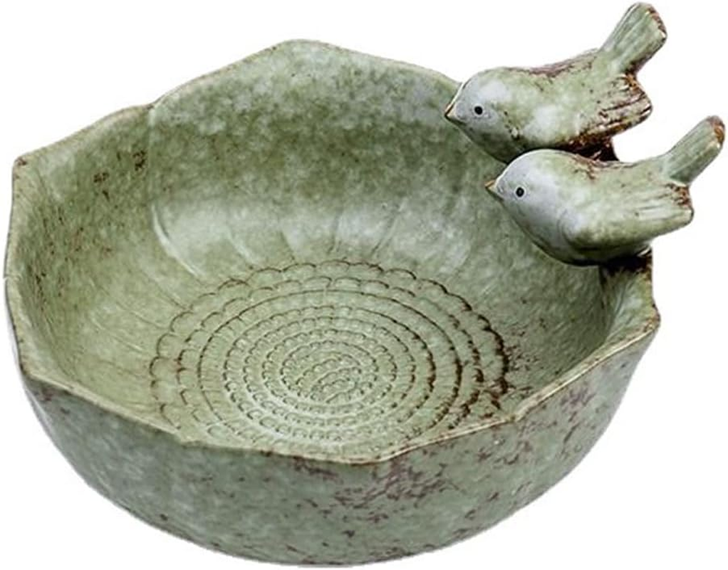 AIMALL Hydroponic Ceramic Flower Pot for Narcissus, Money Grass, Lilies, and Lotus, Non-Porous Decorative Bowl for Aquatic Plants, Copper Money Grass Fish, 16X16X8Cm image number 3