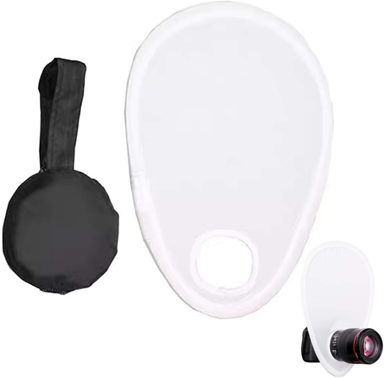 Flash Diffuser Light Softbox Folding Diffuser Reflector Portable Universal Flash Torch Softbox Photo Studio Shooting Camera image number 1