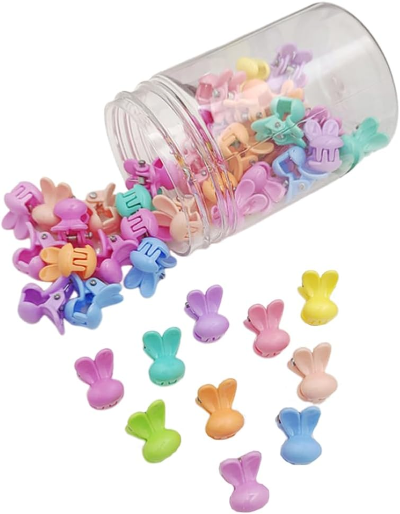 Pack of 36 Small Rabbit Hair Clips Mini Colourful Hair Pins for Women Matte Hair Clips Mini Hair Clips image number 2