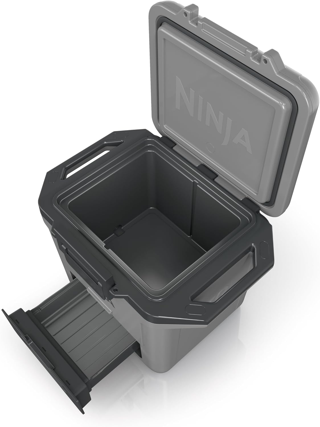 Ninja Frostvault Hard Cooler with Integrated Dry Storage Drawer, 28 Litre Capacity, Fits up to 48 Cans, FB131GYANZ, Grey