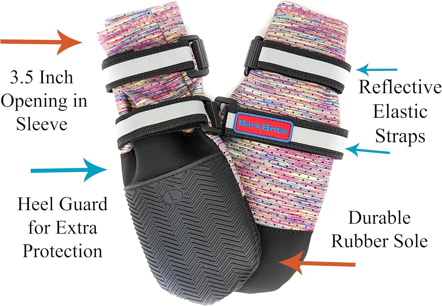 Bark Brite Lightweight Neoprene Paw Protector Dog Boots Designed for Comfort and Breathability in 5 Sizes (Lavender Md) image number 6