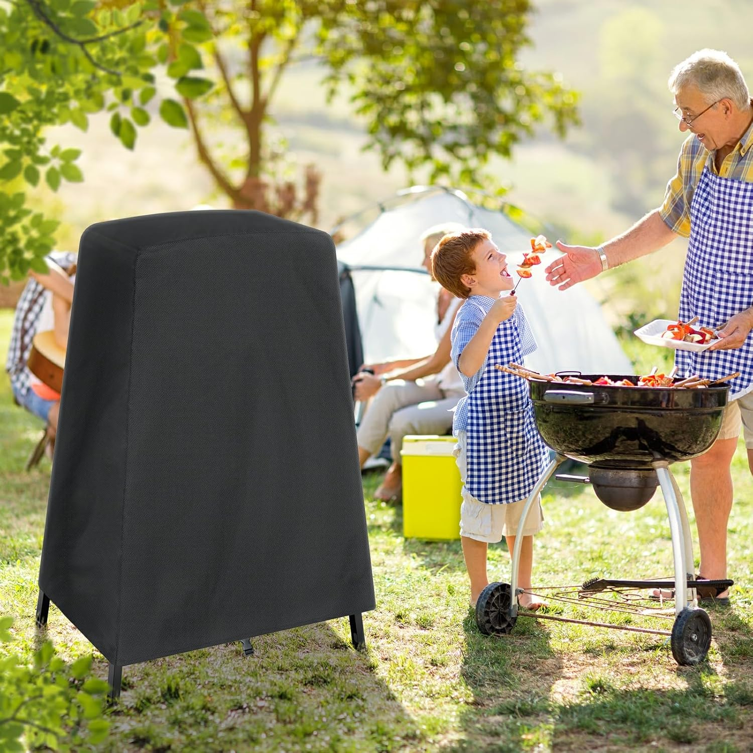 Ninja Woodfire OO101 Series Outdoor Oven Cover on Its Stand Pizza Oven Cover with Bottom Fixing Strap Weather Resistant Pizza Oven Accessories Black image number 5