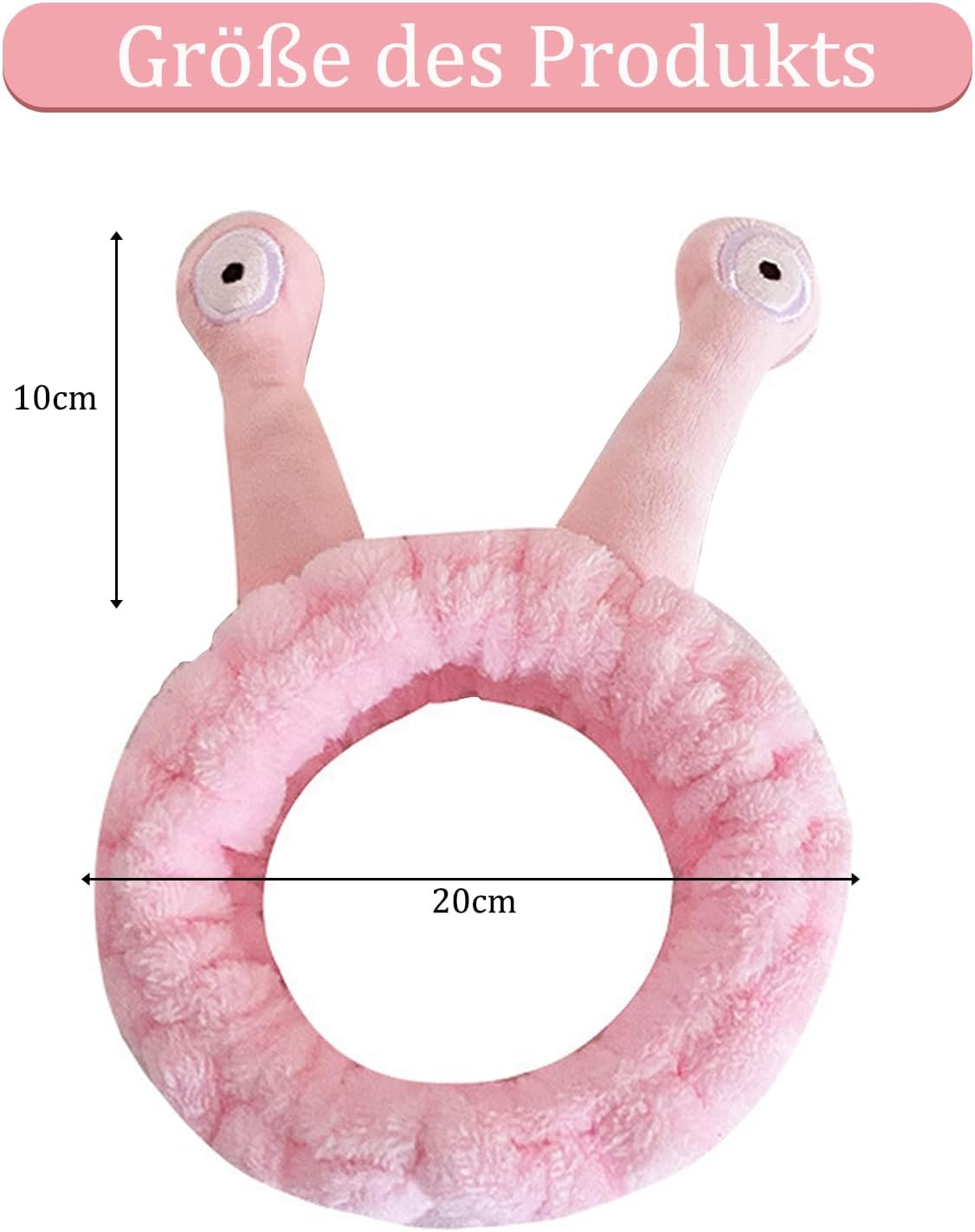 Snail Face Washing Headband, Pack of 3 Face Washing Headband, Snail Spa Headband, Coral Fleece for Make-Up, Beauty, Skin Care, Sports (Grey Pink Blue) image number 1
