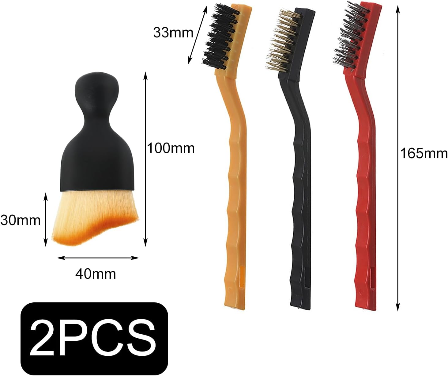 Pack of 8 Car Detailing Brush, Cleaning Brush, Car Interior Cleaning Soft Brush, Dust Removal Brush for Car Interior, Motorcycle, Alloy Wheels, Furniture image number 2