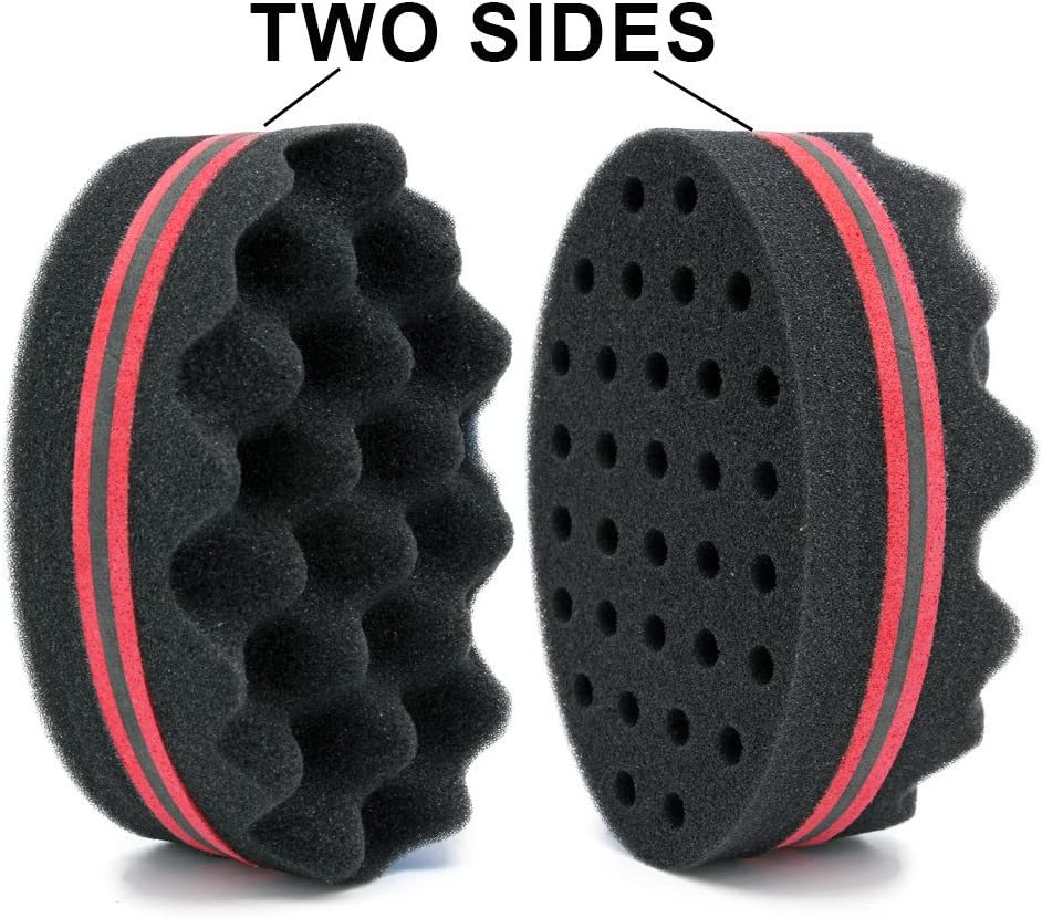 4 Pcs Varied Small Hair Twist Sponge Brush for Dreads Locking Twist Afro Curl Coil Wave Hair Care Tool (Blend) image number 5