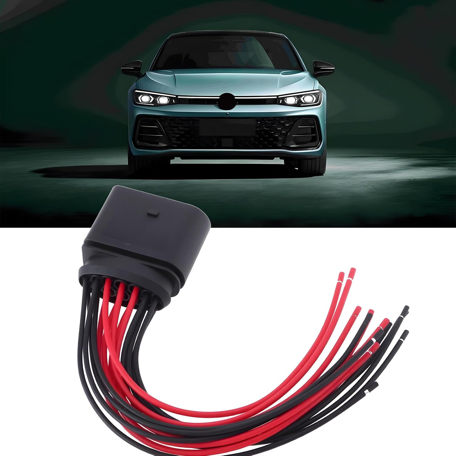 Ecsing 14Pin Headlight Connector Plug Harness 3C0973837 Compatible with Audi Compatible with VW image number 3