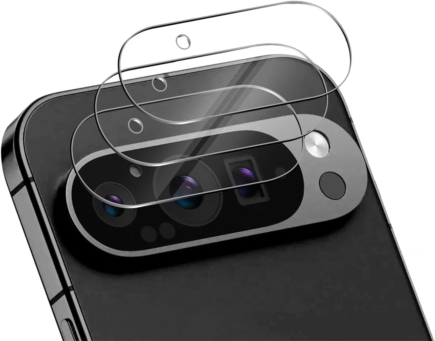 (3 Pack) Camera Lens Protector Compatible for Google Pixel 9 Pro 6.3 Inch (Not for XL Model) Case Friendly Tempered Glass 9H High Definition Microphone Cutout Anti-Scratch image number 4