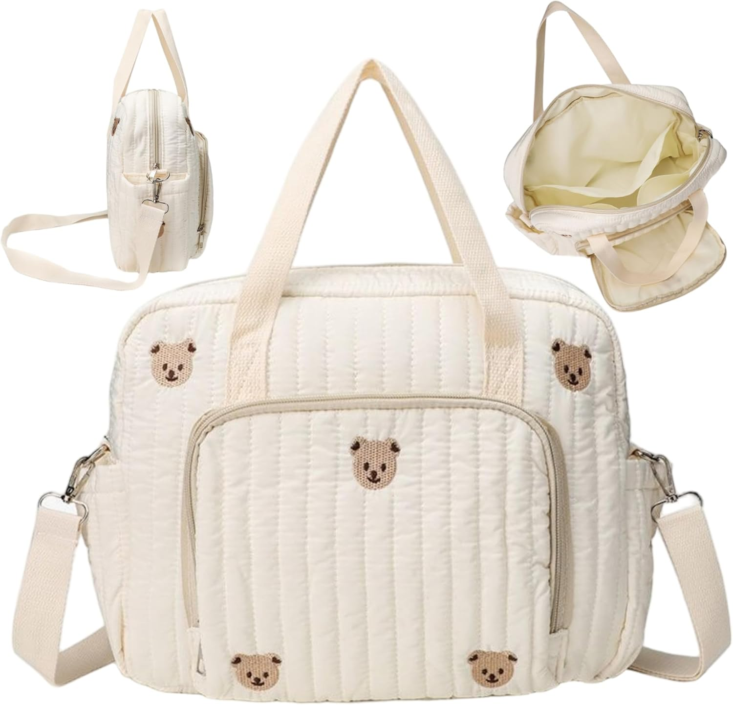 Messenger Diaper Bags, 14X4X11 Inch Large Capacity Baby Bag, Portable Lightweight Diaper Tote with Handle and Strap for Travel Baby Bag image number 1