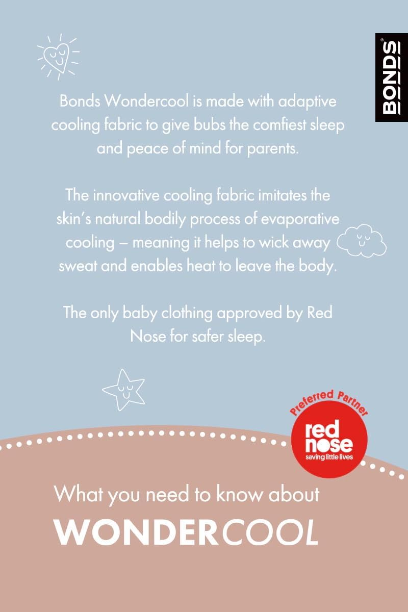 Bonds Baby Wondercool Zippy - Zip Wondersuit, Sunshine Baby image number 3