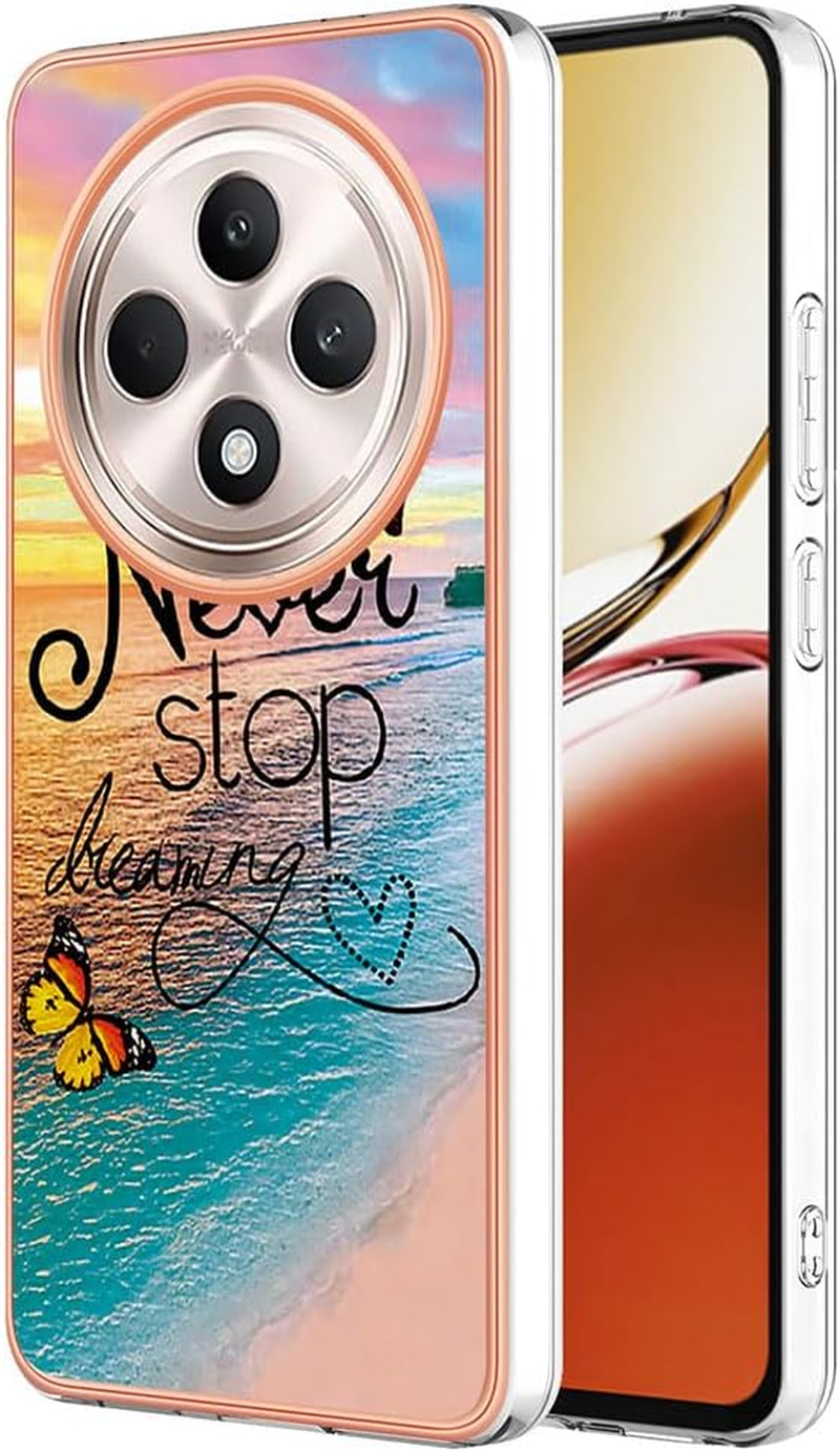 SEAHAI Case for OPPO Reno 12F 4G / OPPO Reno 12 FS 5G (Reno12 F 5G), Colourful Pattern Ultra Thin Shiny Soft Silicone TPU Shockproof Mobile Phone Case Cover Flexible Mobile Phone Case Protective Cover