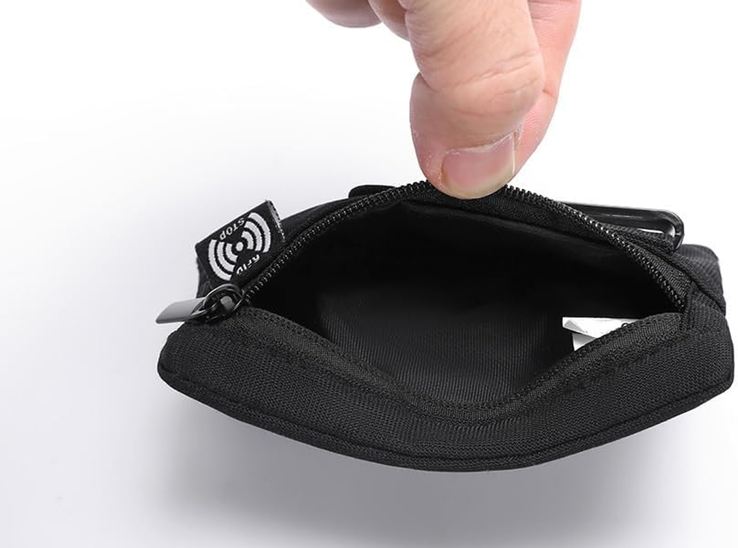 RFID Blocking Clip Stash Pocket, Compact Hidden Travel Wallet for Cards & Cash - Slim Pickpocket-Proof Design for Everyday Carry (Grey, One Size) image number 4