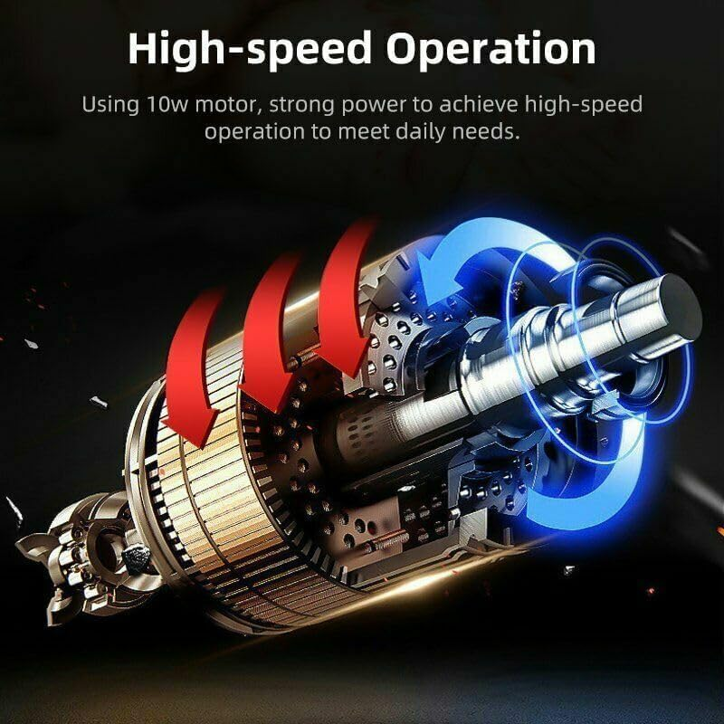 LEDON Professional Cordless Hair Clipper for Men - All-Metal USB Rechargeable Trimmer with LCD Screen, 3 Guide Combs (1/2/3Mm), High-Speed 10W Motor - Quiet Electric Haircut Kit image number 5