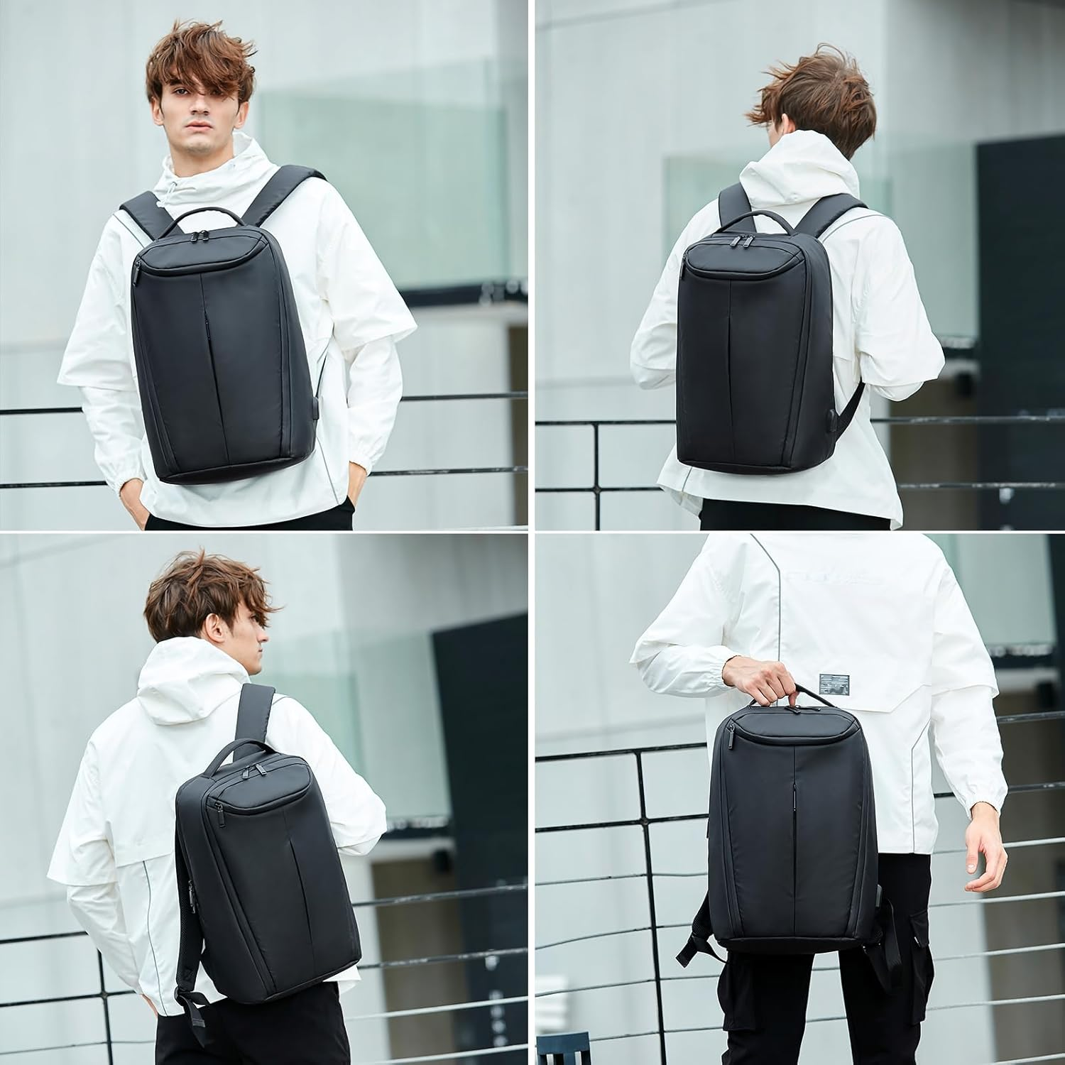 Business Smart Backpack Waterproof Fit 15.6 Inch Laptop Backpack with USB Charging Port,Travel Durable Backpack image number 4